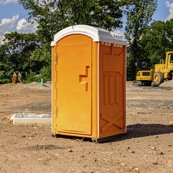 can i customize the exterior of the portable restrooms with my event logo or branding in Newcastle Texas